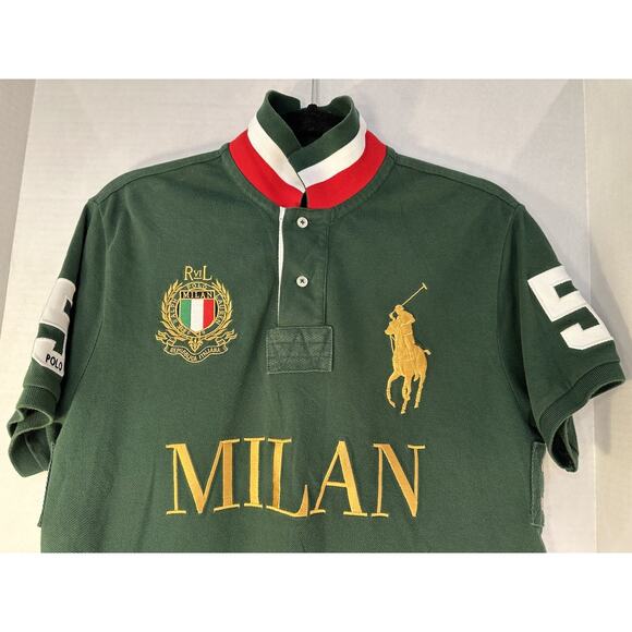 VINTAGE Y2K POLO RALPH LAUREN MILAN HEAVY EMBRIODERY DESIGNER SHIRT SIZE M - Picture 4 of 16